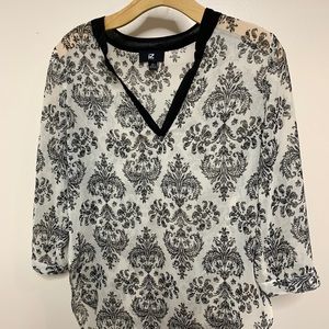 Paisley sheer blouse